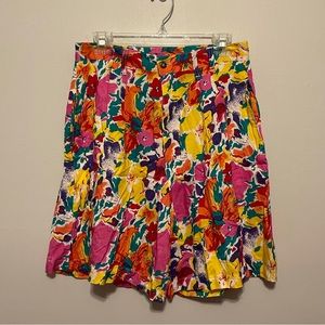 Bugle Boy Classics Vintage High Waisted Floral Shorts